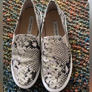 Steve Madden Snake Print Slip-On Sneakers